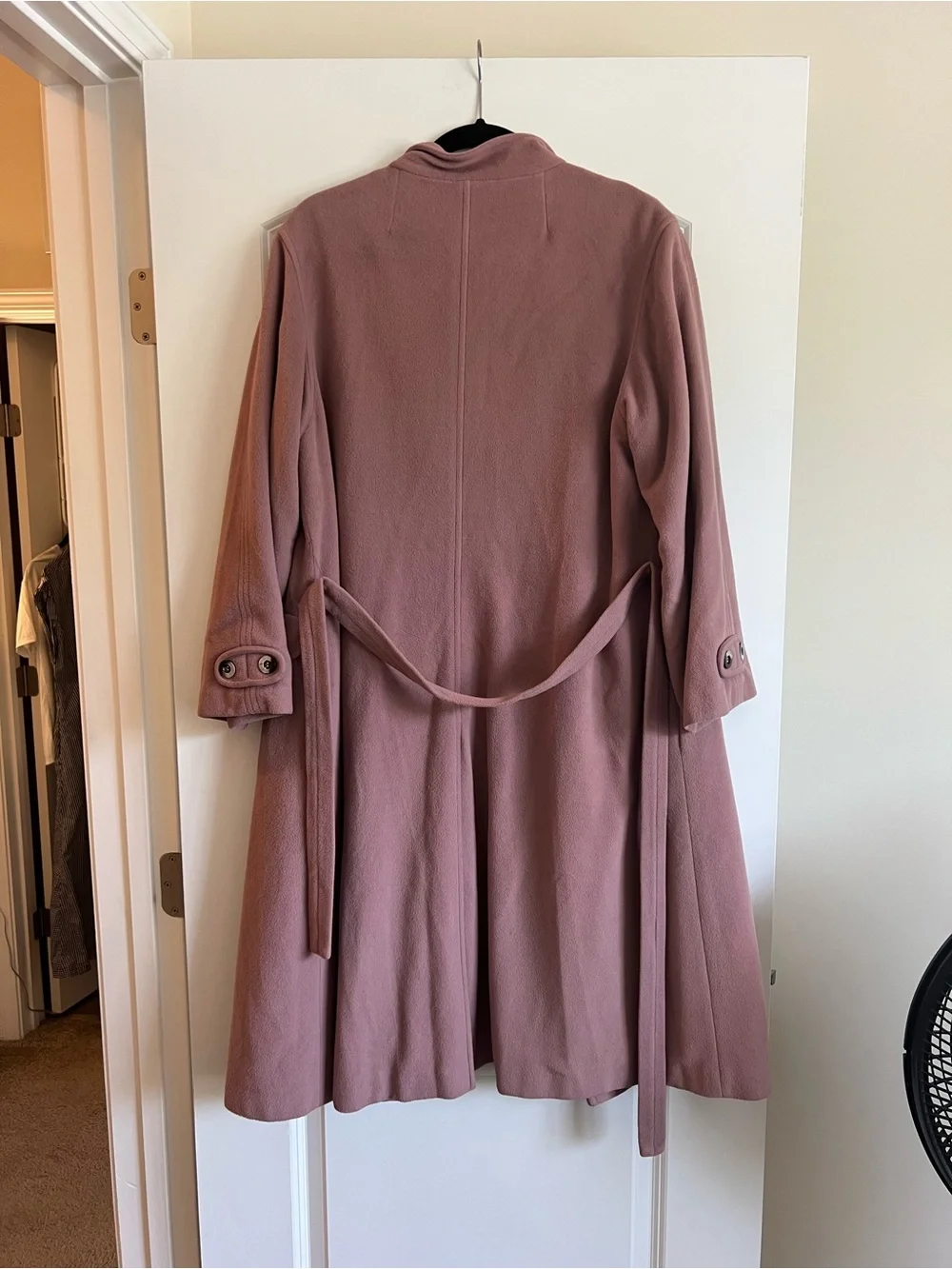Dusty Rose Trench Coat - Picture 2 of 5